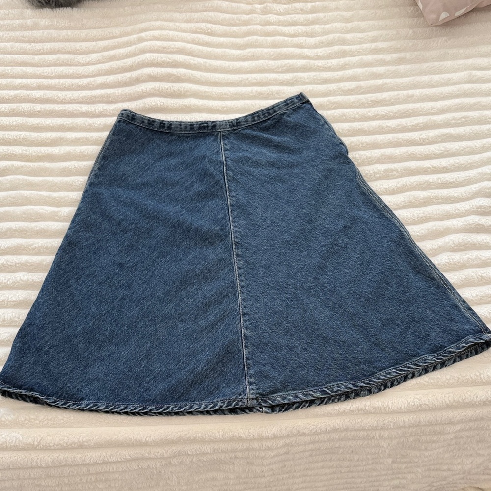 Cotton On Blue Denim Midi Skirt